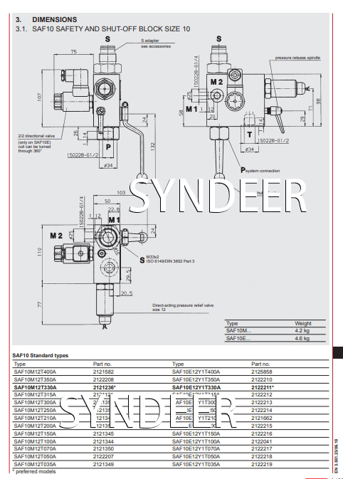 HYDAC  SAF Aafety Valve